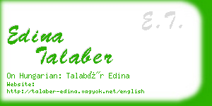 edina talaber business card